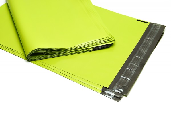 neon grüne Folien Versandbeutel mit Selbstklebestreifen, Adhäsionsklappenbeutel Klappenbeutel LDPE mit Adhäsionsverschluss