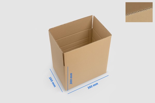 Folding carton brown 2-flute