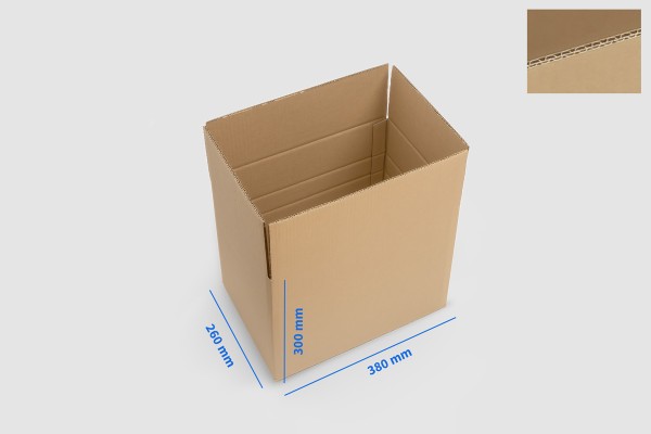 Folding carton brown 2 walls