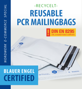 blauer engel certified reusable recycable mailing bags