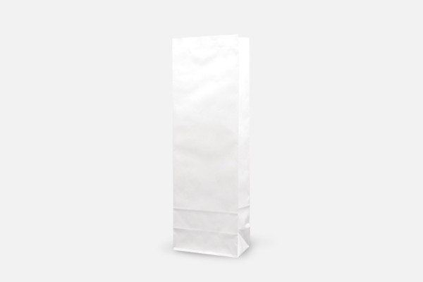 Block bottom bag white without window