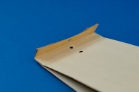 Musterfaltenbeutel aus Papier für Warensendungen 100 x 245 mm + 40 mm Falte, 250 Stück