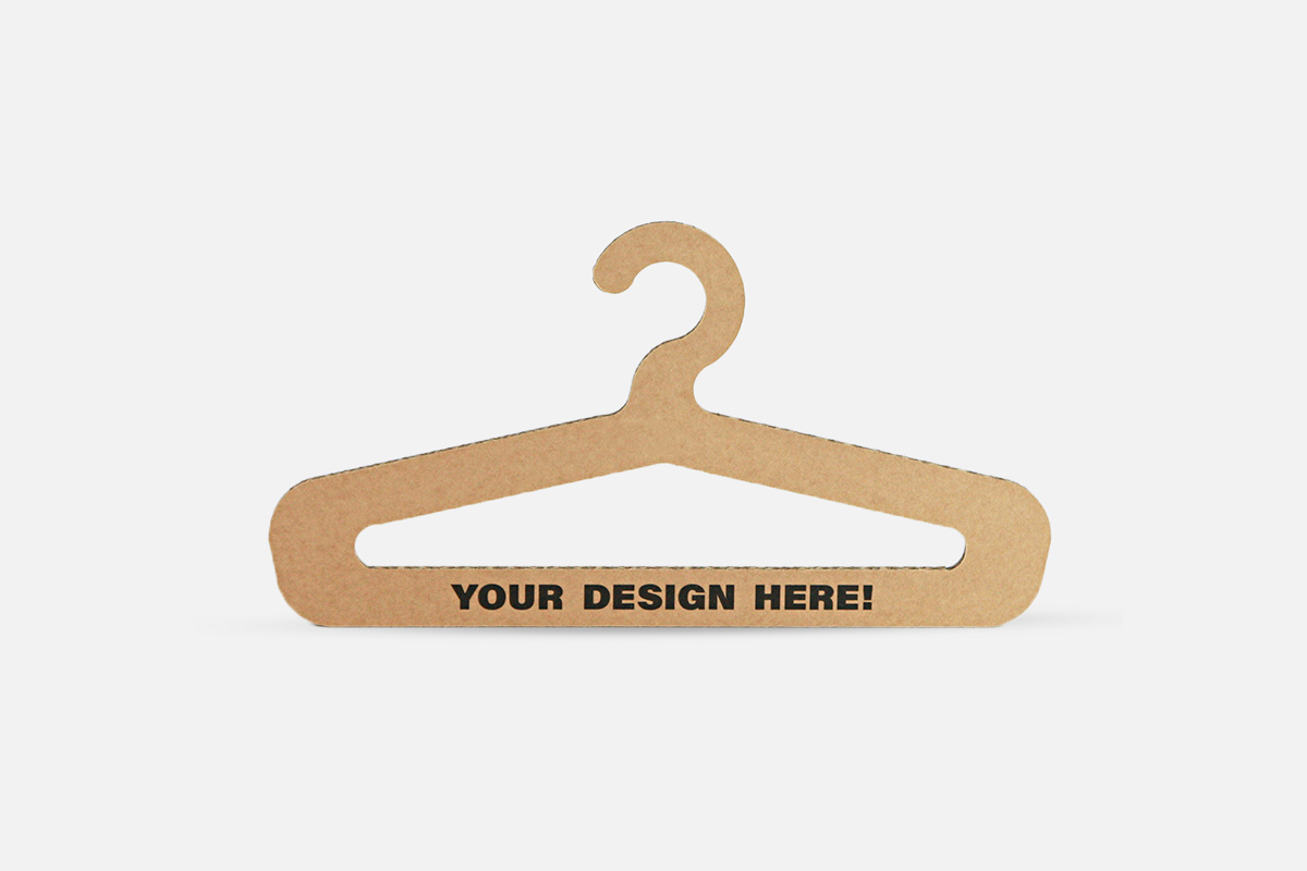 Clothes hanger cardboard with logo printing