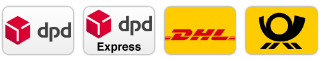 Versand mit DPD, DPD Express, DHL und Deutsche Post