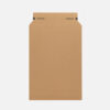 Versandtaschen aus brauner Wellpappe mit Selbstklebeverschluss