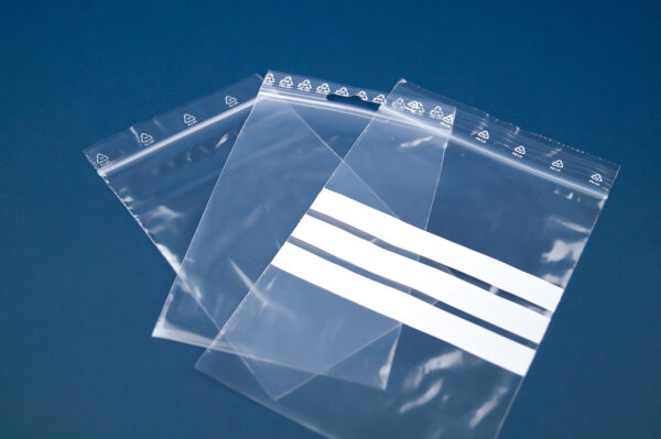 Druckverschlussbeutel aus recycelbarer 50 my LDPE-Folie