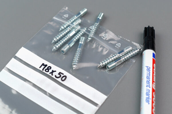 Druckverschlussbeutel aus extra starker 90 my LDPE-Folie