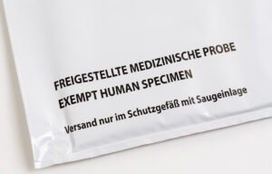 Sicherheitsversandtaschen für freigestellte medizinische Proben
