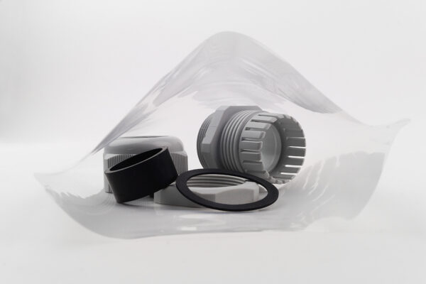 rLDPE tubular film made of 100% recycled granulate on a roll