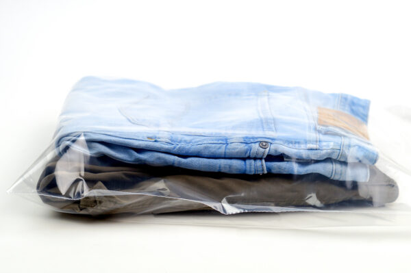 Flat bags without closure made of 50 µm transparent LDPE film