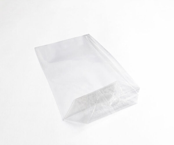 Kompostierbare Kreuzbodenbeutel aus Zellglas-Folie