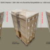 Graphic: Euro pallets with transparent LDPE pallet covers in three heights