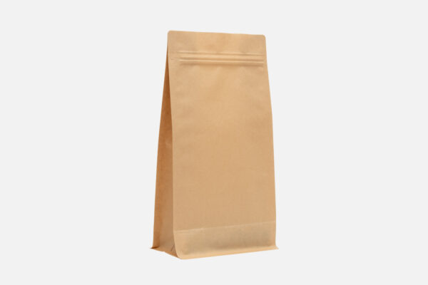 Jumbo Flachbodenbeutel aus Kraftpapier mit Aufreißlasche