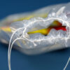 Transparente Kordelzugbeutel mit Baumwollkordel