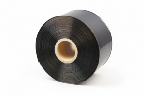 Schwarze LDPE Schlauchfolie 100 my, blickdicht auf Rolle