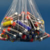 Flat bags without closure made of 100 µm transparent LDPE film