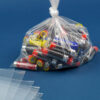 Flat bags without closure made of 100 µm transparent LDPE film