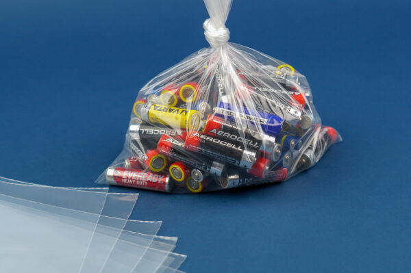 Flat bags without closure made of 100 µm transparent LDPE film