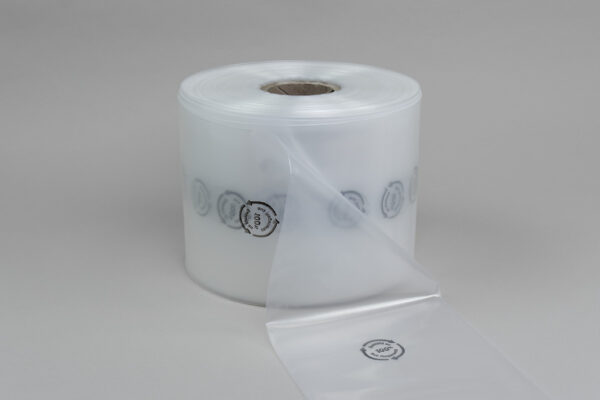 rLDPE tubular film made of 100% recycled granulate on a roll