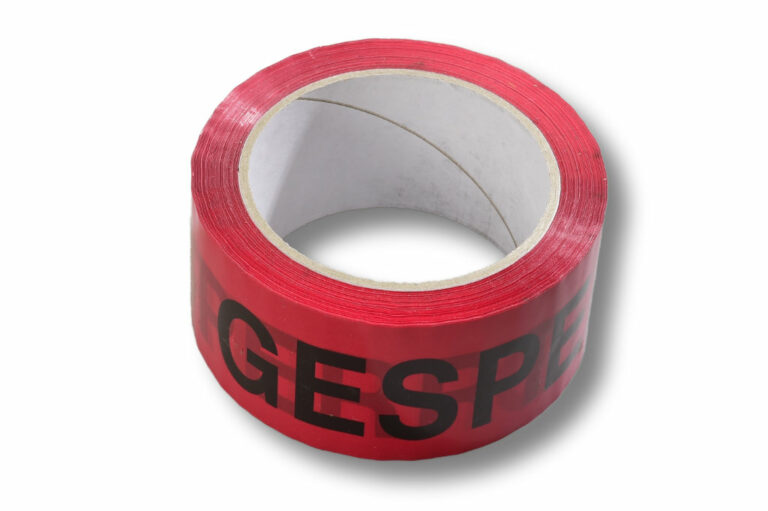 Red warning packing tape with various prints Red warning packing tape with various prints