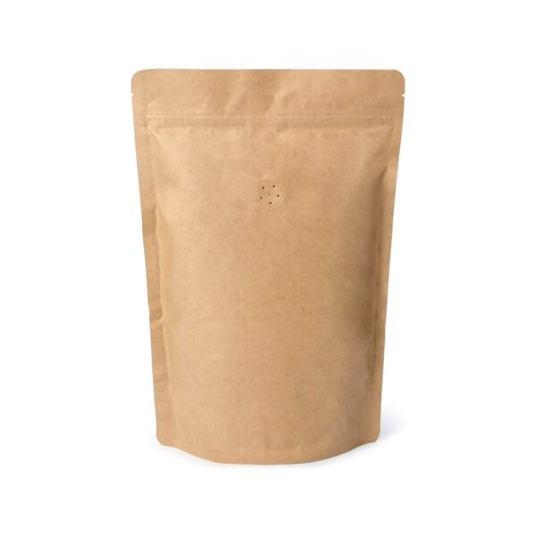 Standbodenbeutel aus Kraftpapier mit Aromaventil