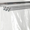 Tear-off hood packaging device for hanging garments