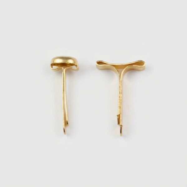 Sample bag closure clips, flat or round head