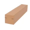 Faltkarton 105 x 105 x 610 mm, 1 wellig, braun, bedruckt