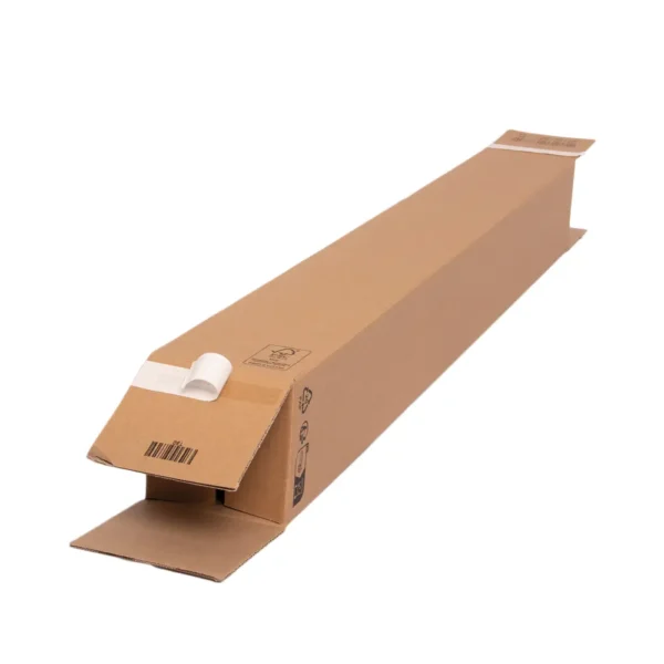 Faltkarton 105 x 105 x 860 mm, 1 wellig, braun, bedruckt