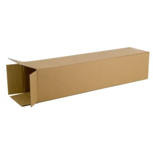 Cardboard box 150 x 150 x 650 mm, single-wall, brown, printed