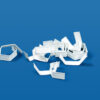 1,000 U-bag closure clips in white or gold