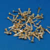 Sample bag closure clips, flat or round head