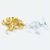 1,000 U-bag closure clips in white or gold