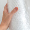 Transparent bubble wrap on a roll