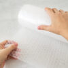 Transparent bubble wrap on a roll
