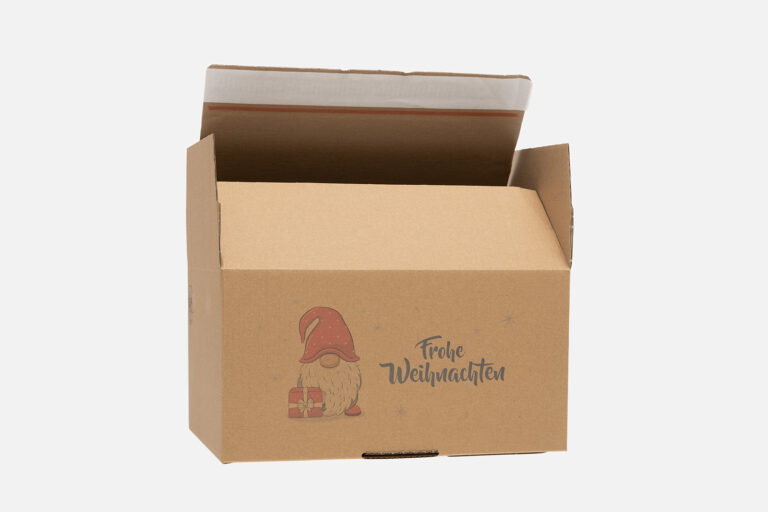 Aufrichtekarton mit Selbstklebeverschluss - Weihnachtsedition Aufrichtekarton mit Selbstklebeverschluss - Weihnachtsedition