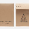 Beidseitig bedruckte KRAFTMAILER® Versandtaschen mit „Merry Christmas“ und Tannenbaum-Motiv
