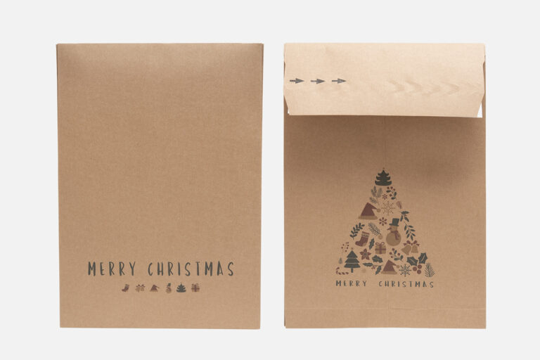 KRAFTMAILER Papier-Versandtaschen - Weihnachtsedition Beidseitig bedruckte KRAFTMAILER® Versandtaschen mit „Merry Christmas“ und Tannenbaum-Motiv