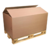 Palettenkarton 1200 x 800 x 580 mm, BC-Welle, braun