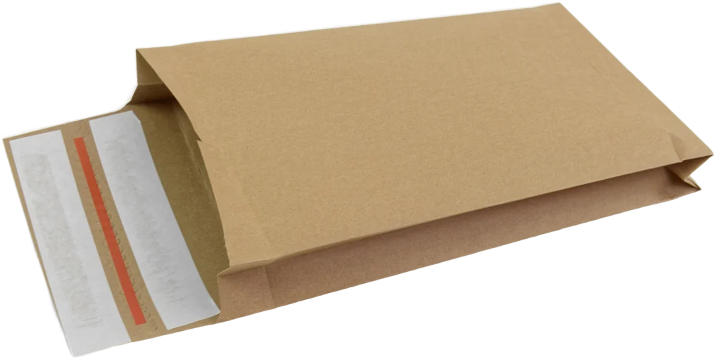 KRAFTMAILER Versandtasche aus braunem Kraftpapier mit innenliegender Falte
